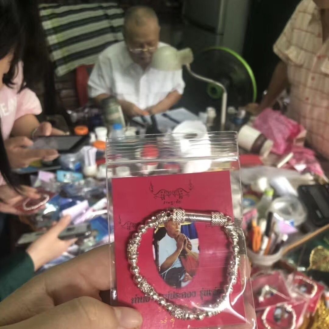 Thai Handicraft AZ White Mine Couple's Bird and Bird Blessing Bracelet Details Consultation Customer Service Thai Features