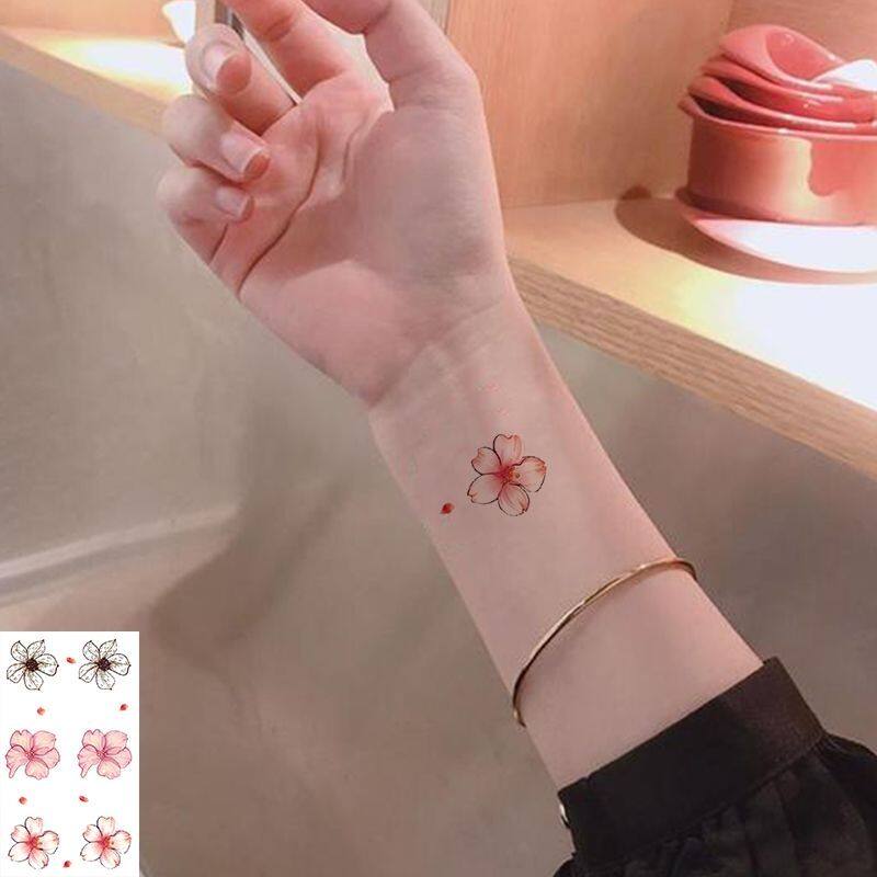 樱花纹身贴防水持久花朵