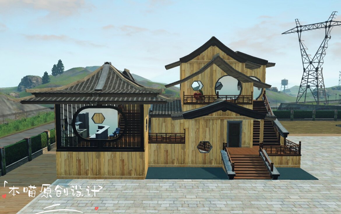 本喵原创设计明日之后单人零氪金房屋蓝图《隐居仙阁》代建