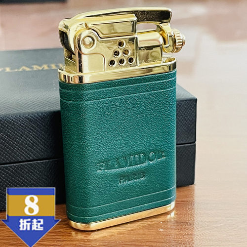 品牌源自法国FLAMIDOR欧式手工皮机身创意超薄打火机经典煤油火机