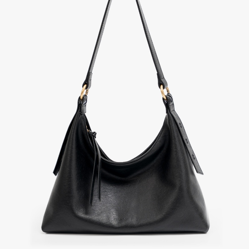 欧米OMI高级感头层牛皮hobo包