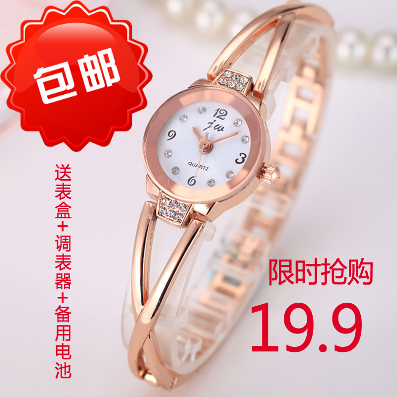 韓國手表女款學生簡約時尚潮流女士石英女士氣質優雅手鐲手鏈表