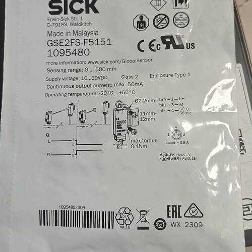 SICK西克传感器GSE2FS-F5151  订货号1095