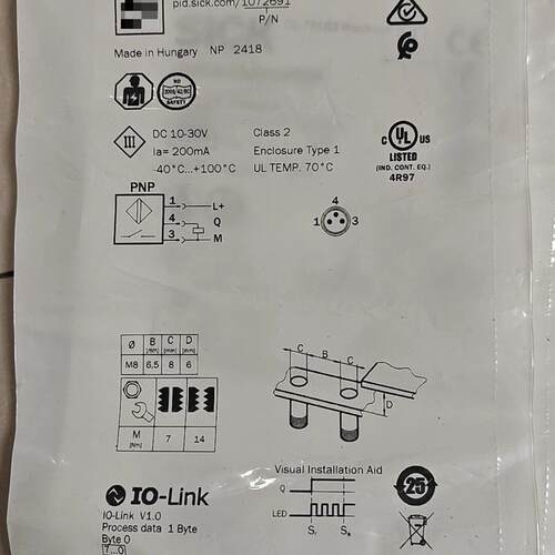 西克IMB08-02BPSVT0K接近开关货号107269