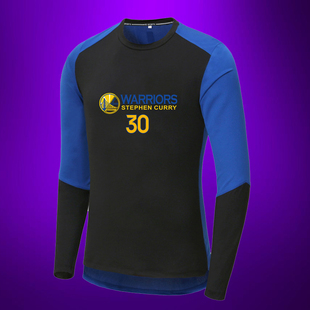 长袖T恤男士nba篮球投篮训练服湖人勇士透气网眼速干弹力健身衣衫