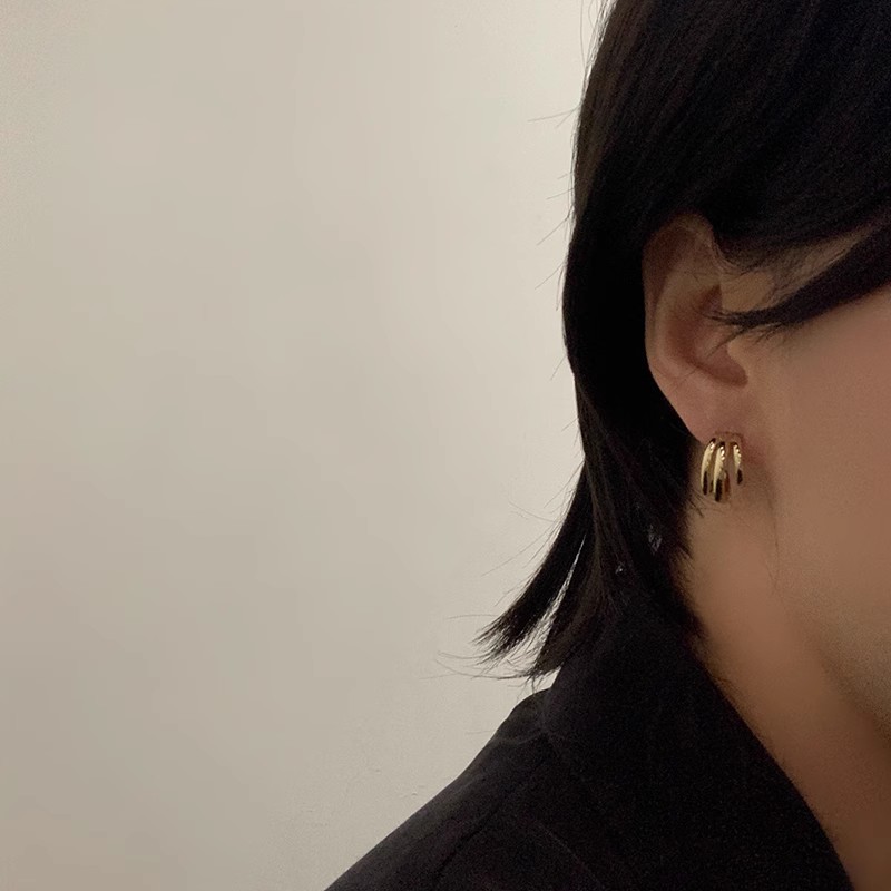 日韩高级感耳钉冷淡风925银针