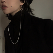 悪女 王一博同款 韩国气质网红项链耳环女两戴可拆卸圆圈耳圈耳饰