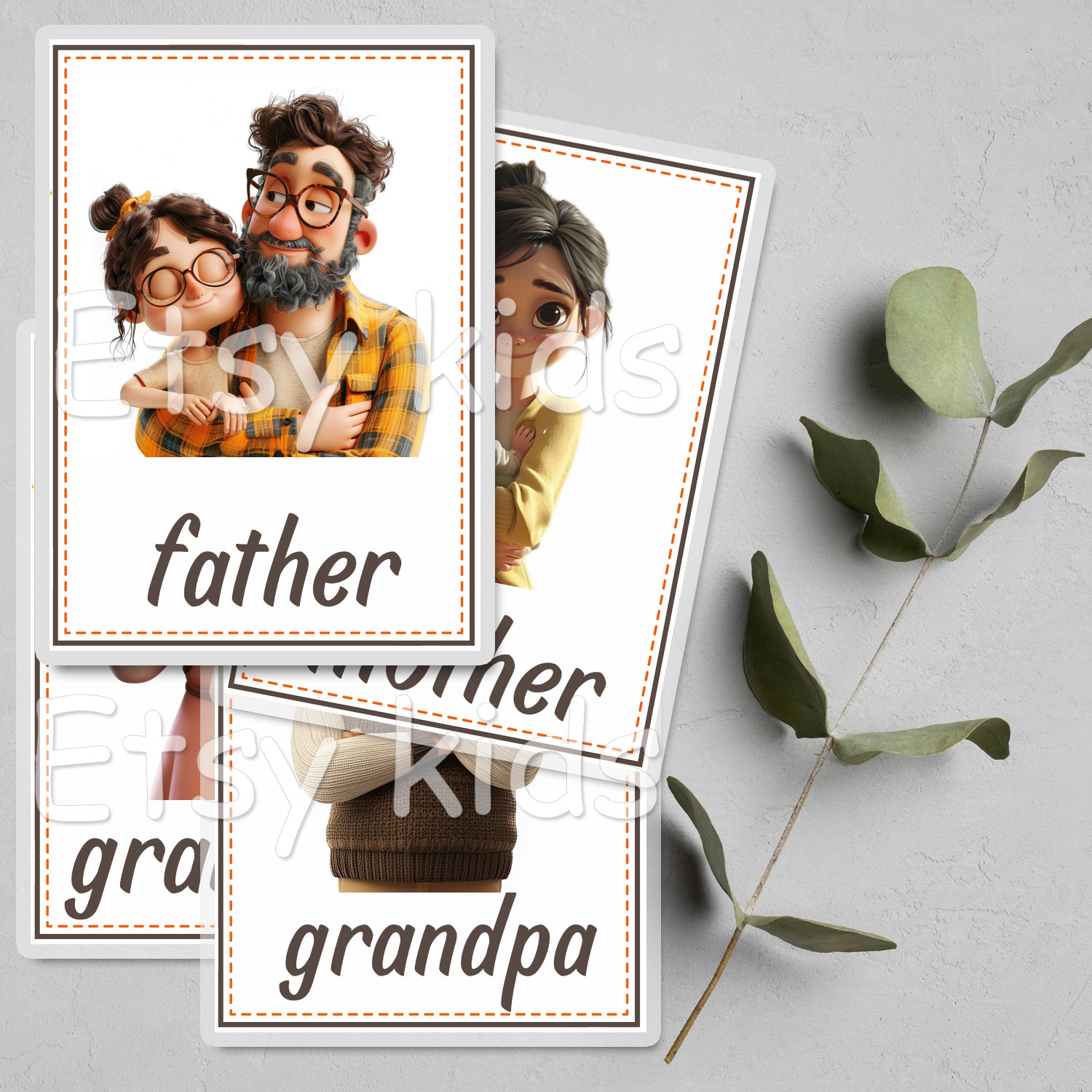 family家庭成员job职业人物主题英语单词启蒙卡片课堂教具44张,玩具/童车/益智/积木/模型,早教闪卡/潜能开发卡,淘宝优惠券,粉丝福利购,淘宝优惠卷