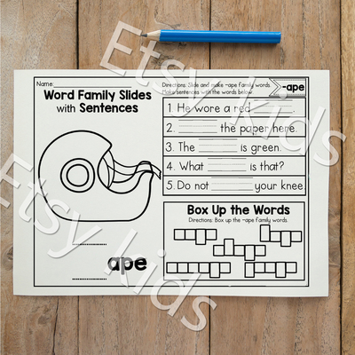 Word Family with Sentences