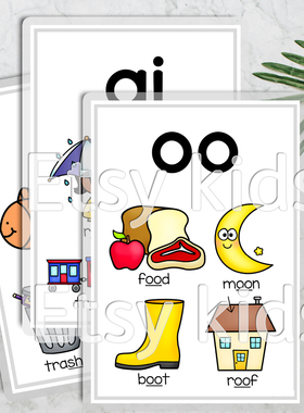 Phonics英语教师自然拼读卡片英语启蒙单词卡片