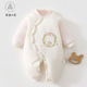 婴儿连体衣衣服冬季 婴幼儿纯棉加厚 棉袄女宝宝120克夹棉棉服冬装