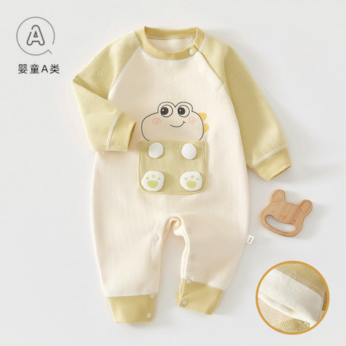 婴儿冬季加厚保暖长袖哈衣