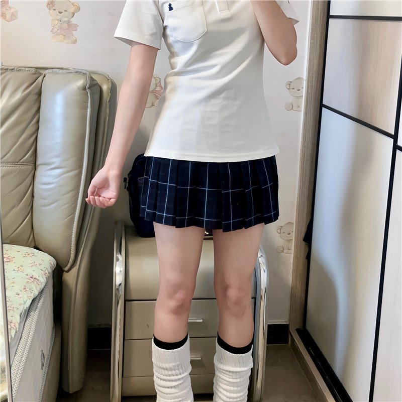 JK制服女收腰Polo衫夏季新款