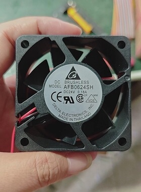AFB0624E6cm厘米24V 6025变频散热风扇静音机柜电焊机24V散热风扇