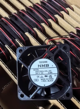 NMB 06015KA-24L-AA 24V 0.08A 6015 6CM变频器风扇