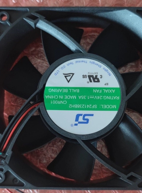 全新SJ SF241238BH/BU/BL 24V 1.35A/2.40A空压机变频器风扇12CM