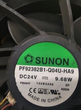 PF92382B1-Q04U-HA9 建准SUNON 24V 9.68W 3线丹佛斯变频器风扇