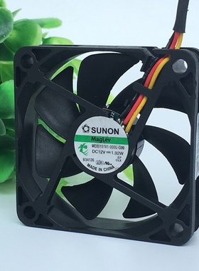 原装建准SUNON 6015 6CM 12V 1.92W 3线 ME60151V1-000U-G99 风扇