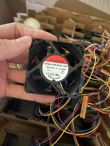 建准6厘米cm 6025 12V 2.40W EF60251BX-Q03C-S99消音器电源风扇