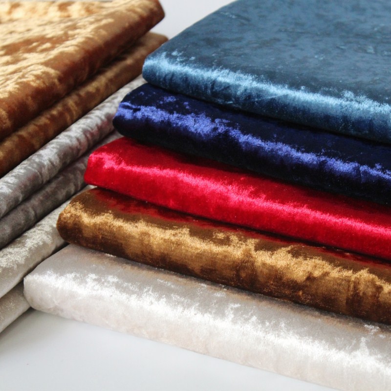 高档冰花绒沙发布料欧式金丝绒布面料加厚背景墙软包沙发套钻石绒