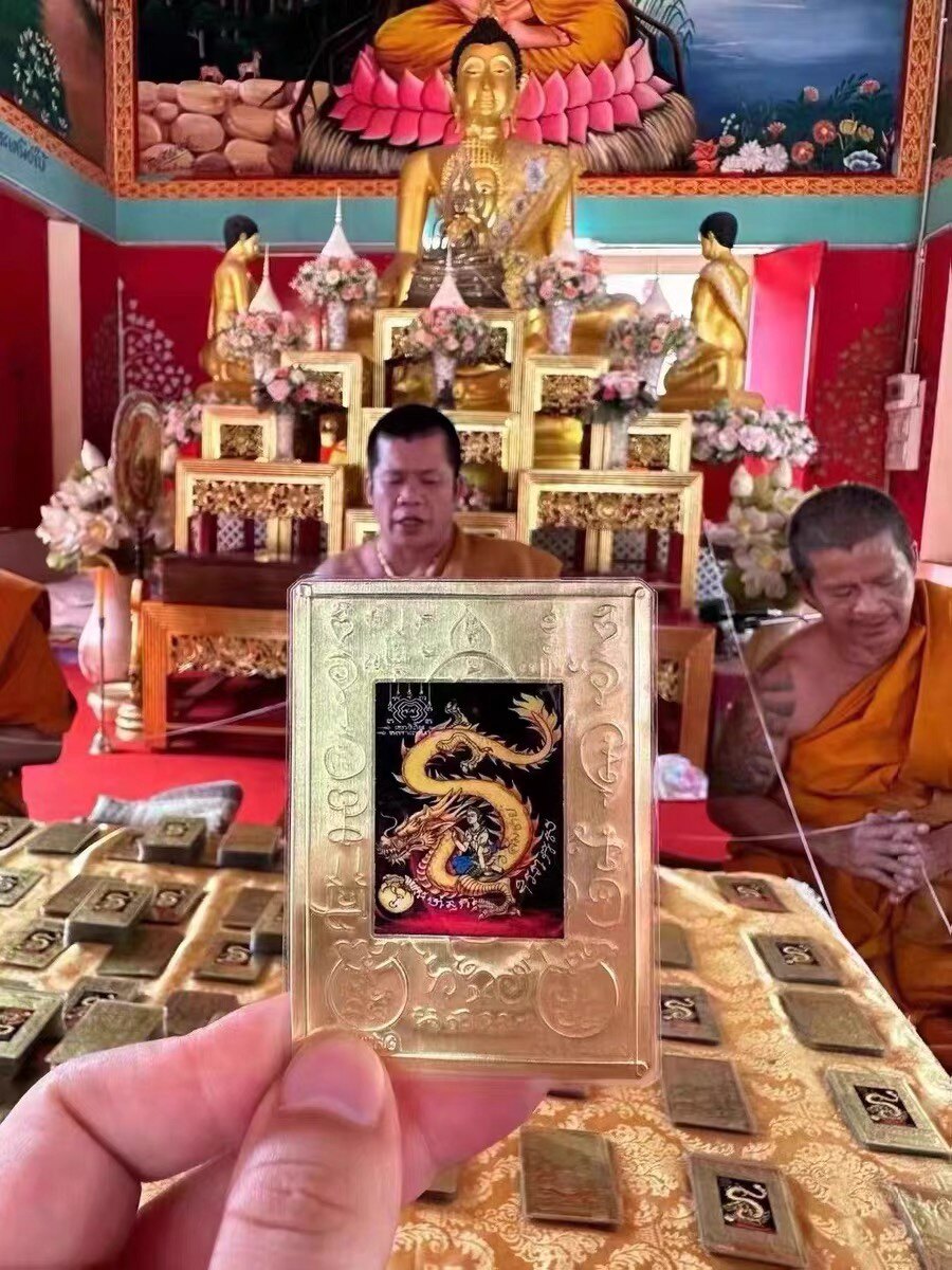 泰国佛饰品 龙婆测18神符片 泰经文佛卡护身卡手刻版本