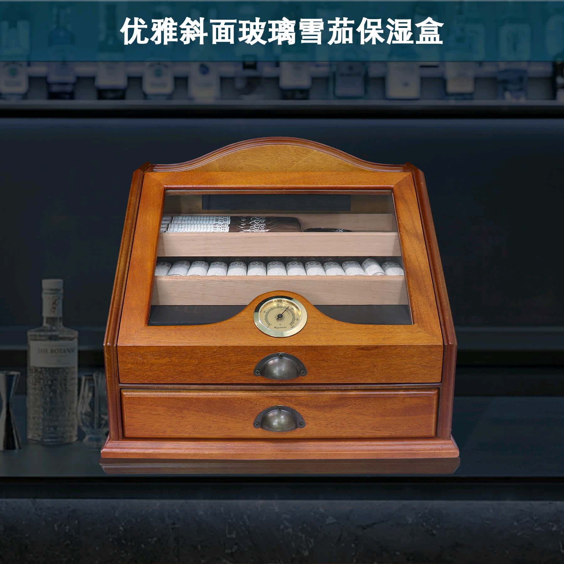 雪茄盒大容量雪松木烟盒雪茄柜雪茄保湿盒恒湿雪茄盒