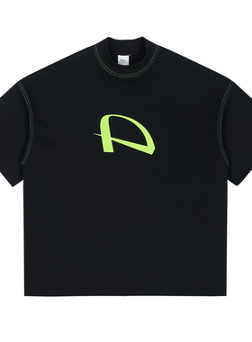 C14 online 25SS 黑色/白色/灰色 高领口 符号LOGO印花短袖T恤