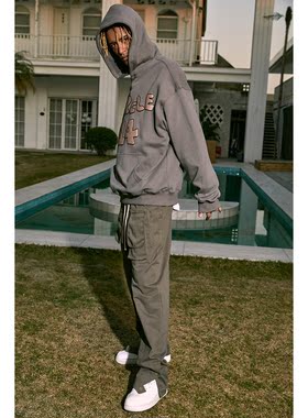 C14 online国潮牌休闲裤子男直筒宽松口袋工装裤长裤卫裤春季新款