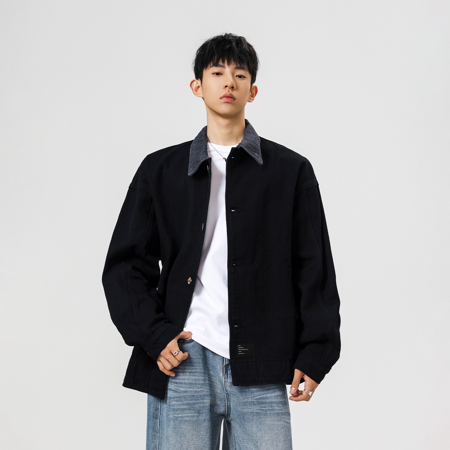 Lesstter男生美式宽松休闲夹克