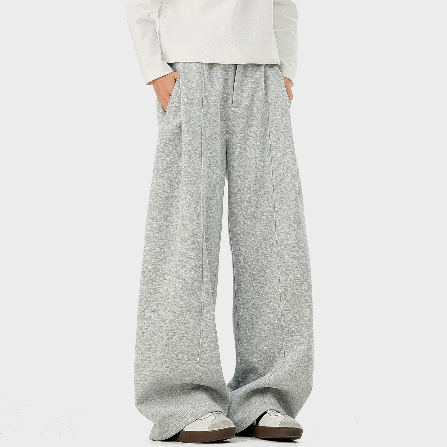 Lesstter春秋季新款男生美式宽松直筒休闲卫裤男士慵懒阔腿长裤子