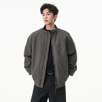 Lesstter宽松立领飞行夹克棉服