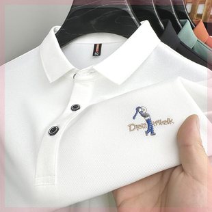 高档纯色半袖 100%纯棉男士 t恤男夏装 保罗polo衫 翻领体恤衣服 短袖