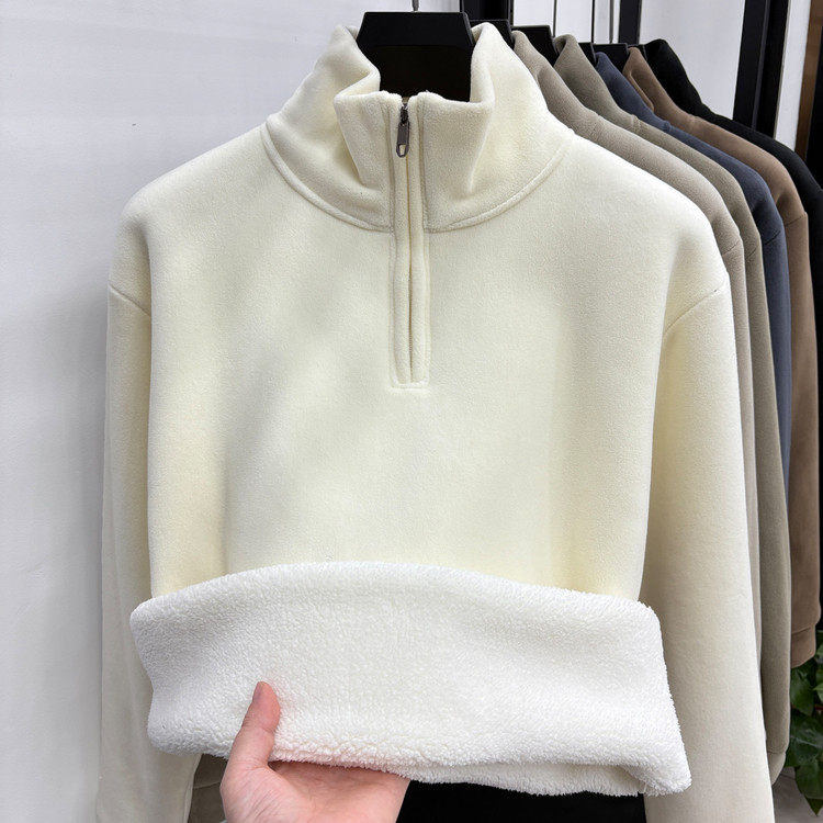 半高拉链青春活力风冬季套头中年针织衫/毛衣