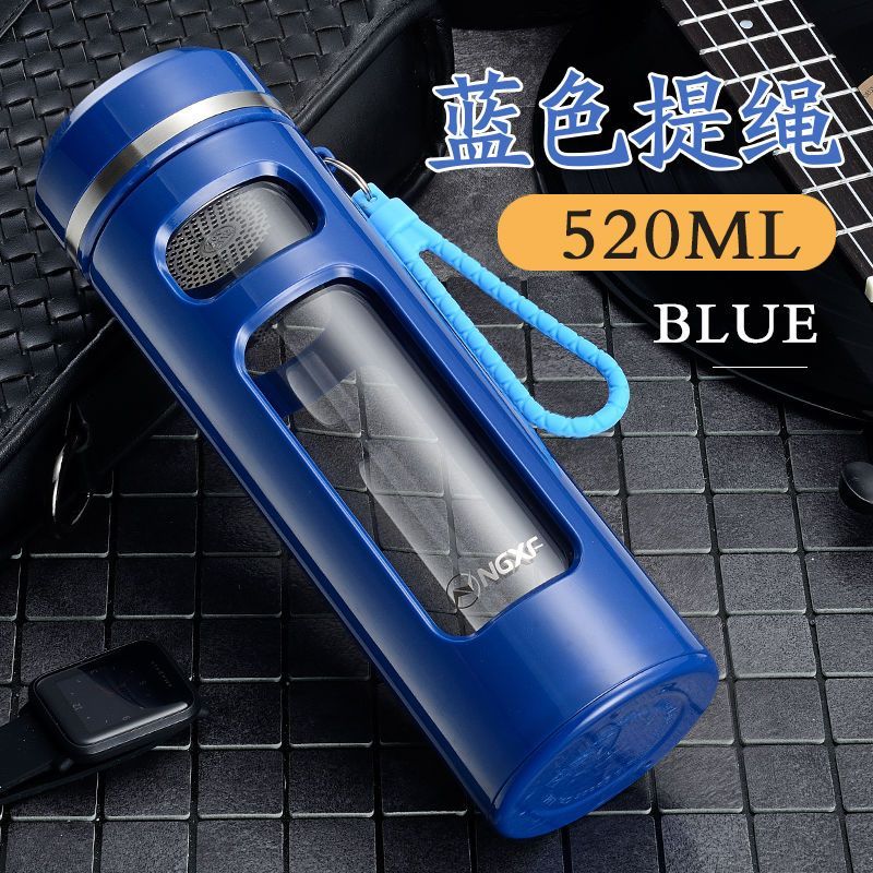 玻璃保温杯双层隔热防摔摔不烂的茶杯耐高温钢化水杯男款2025新款