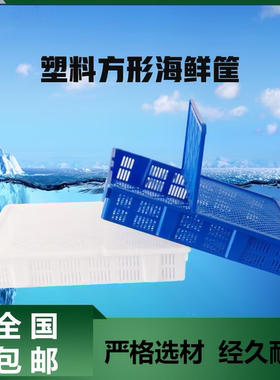 漏网筐塑料周转筐龙虾专用筐厚小眼胶框虾苗水产养殖海鲜运输箱子