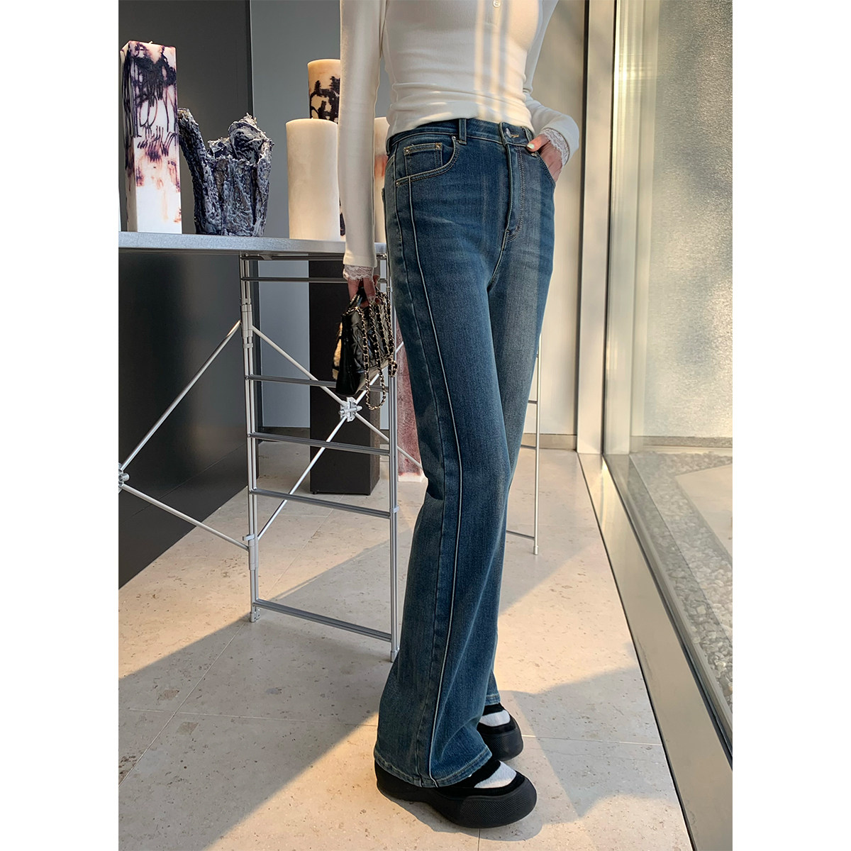 修容神牛！一条微宽松的喇叭牛仔裤 超好驾驭 肉肉腿友好巨显瘦