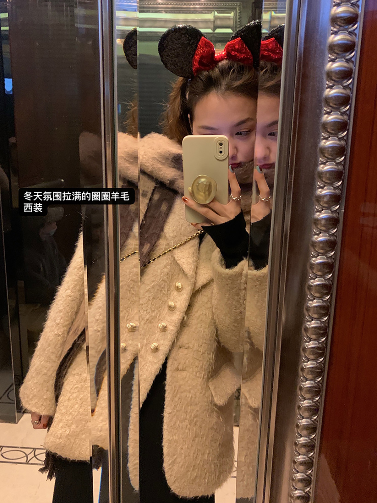 봄날의 날씬한 느낌은 슈트로 더블버전 써클링 울 골드버클버전|미디길이 퀼팅코트