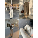 裤 日常感长腿卡其牛仔裤 版 内抓绒窄腿直筒版 型超牛牛 谷仓工装