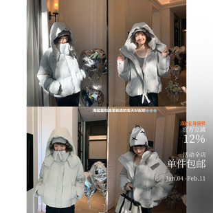 好穿冠军!独家贝果短款羽绒服 90白鸭绒可拆卸连帽立领外套