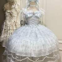 300-pound large Lolita Lolita sweet style doll cute style jsk princess dress bow dress thumbnail 7