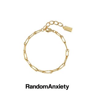 随机焦虑RA 小回形针手链 欧美街头潮流首饰