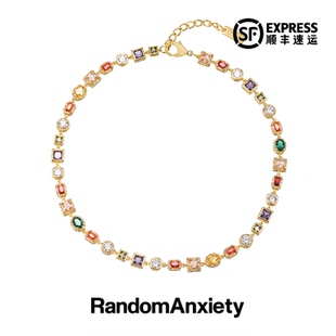 随机焦虑RA「THE GEM」宝石项链锁骨链  欧美街头潮流首饰