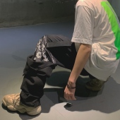 清仓 断码 legend传奇商行腰果花拼接可拆卸黑红白宽松坠感拼接