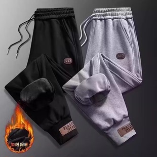 秋冬季 潮牌束脚宽松运动休闲卫裤 加绒裤 新款 纯棉 子男装 清仓捡漏