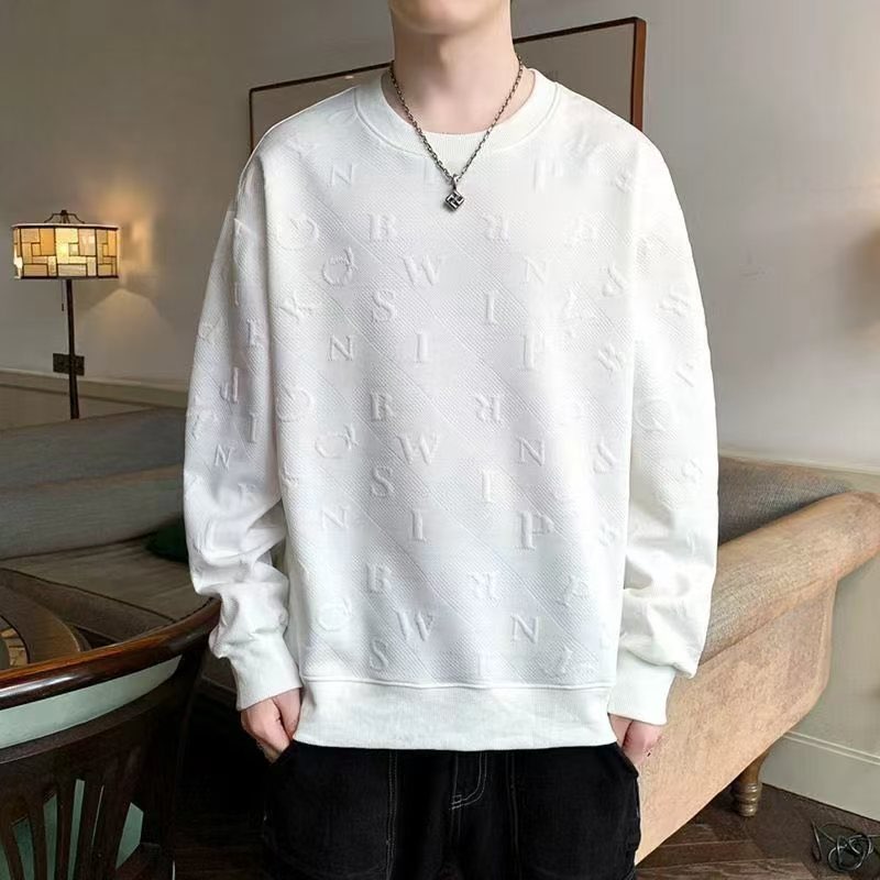 男士卫衣休闲套头春秋季新款圆领长袖T恤打底衫潮流百搭春秋上衣