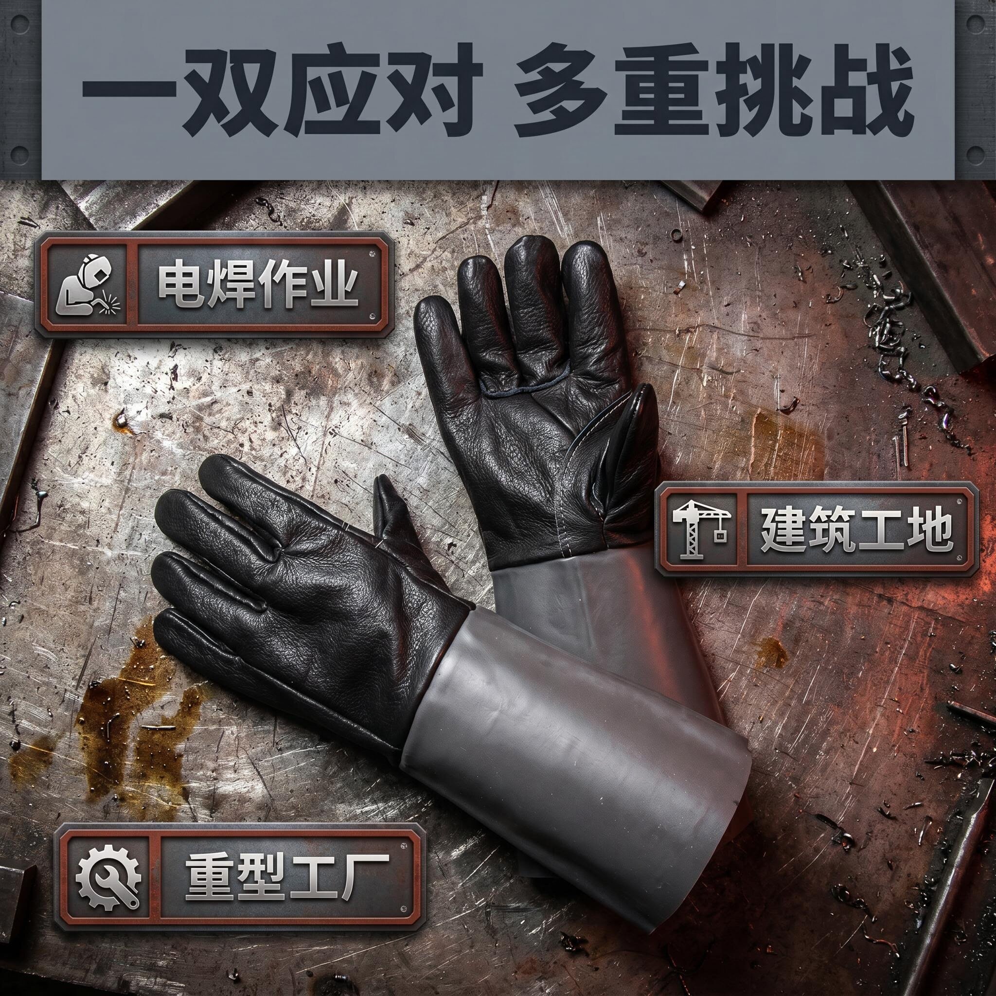全皮电焊手套隔热耐高温防飞溅