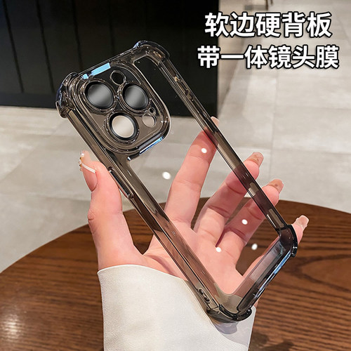 透明黑nova13/12/11适用华为Pura70pro+手机壳mate40/50e硬壳P60全包镜头膜活力智选Hi亚克力防摔保护壳简约