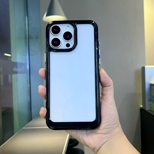 实黑色适用谷歌GooglePixel8A手机壳Pixel9proXL滴胶凹槽Pixel7Pro高透Pixel9A硅胶边全包边创意