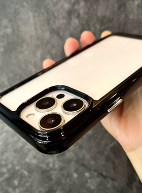 实黑边13T适用一加Ace6手机壳1+Ace5高透Ace3/2pro创意OnePlus12滴胶15高级3V至尊11凹槽竞速软边框情侣