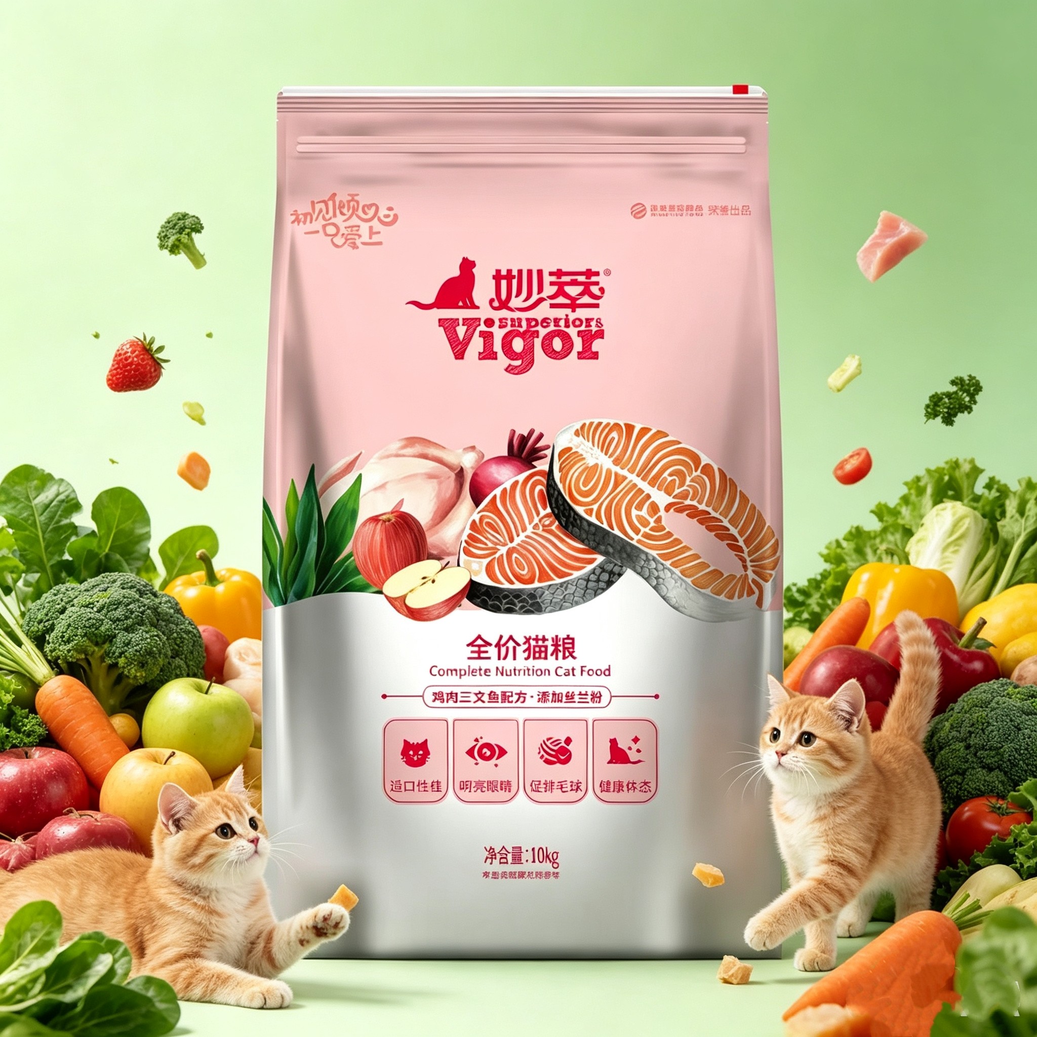 夸克妙萃10kg鲜肉全价猫粮三猫全价膨化粮